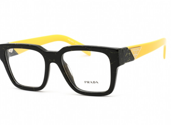 Prada PR08ZV 19D1O1 Black/Yellow Marble 52mm