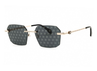 Palm Angels PERI10G QUARTZ 7607 Gold/Dark Grey with Monogram Pattern