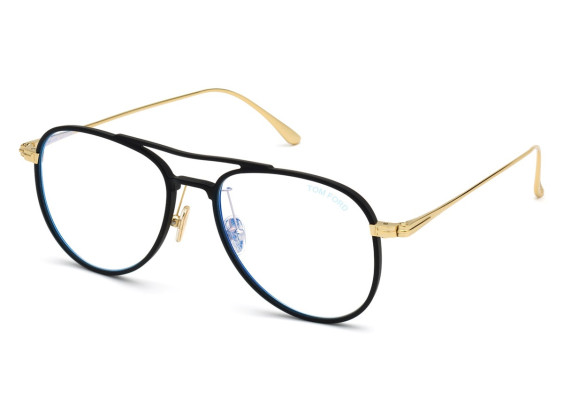 Tom Ford FT5666-B/O 002 Matte Black/Yellow Gold 52mm