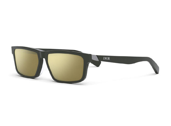 Dior DIORIDER S2U 55F8 Dark Forest Green/Brown Gold Mirror