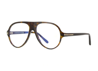 Tom Ford FT5012-B 052 Dark Havana/Clear Blue Light Block 53mm