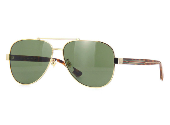Gucci GG0528S 009 Gold/Havana/Green