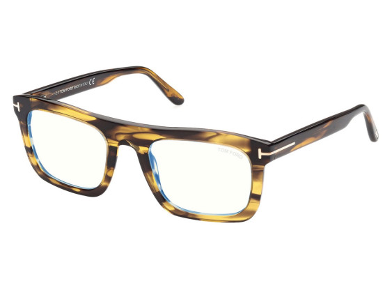 Tom Ford FT5757-B 055 Brown with Amber Stripes 52mm