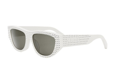 Celine CL4278US 25A Ivory with Crystal Stud Detail/Grey
