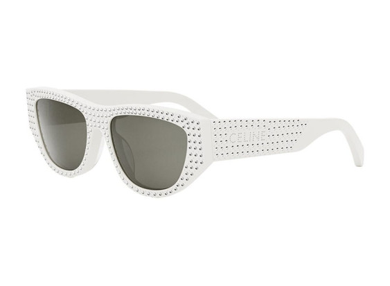 Celine CL4278US 25A Ivory with Crystal Stud Detail/Grey