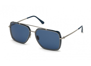 Tom Ford FT0750-F 90V Shiny Blue/Silver/Blue
