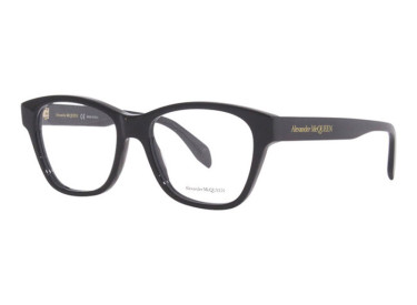 Alexander McQueen AM0306O 001 Shiny Black 52mm