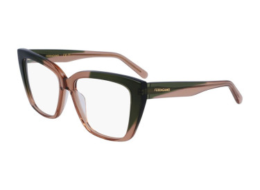 Salvatore Ferragamo SF2939N 326 Transparent Khaki/Light Brown 54mm