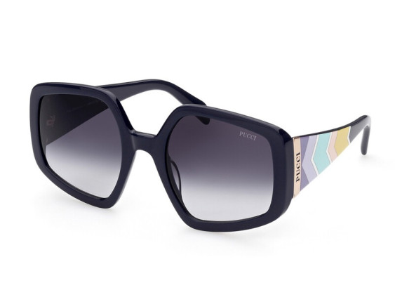 Emilio Pucci EP0156 90W Shiny Blue/Gradient Grey