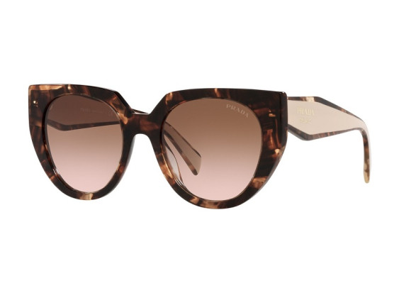 Prada PR14WSF 01R0A6 Caramel Tortoise/Powder/Brown Gradient