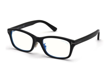 Tom Ford FT5724-D-B-N 001 Shiny Black/Clear Blue Light Block 56mm