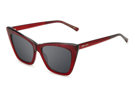 Jimmy Choo LUCINE/S 0DXLT4 Red Glitter/Grey Mirror