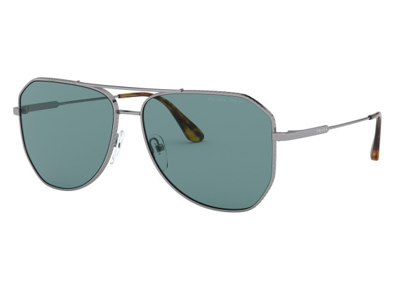 Prada PR63XS 5AV04D Gunmetal/Green Polarized 61mm