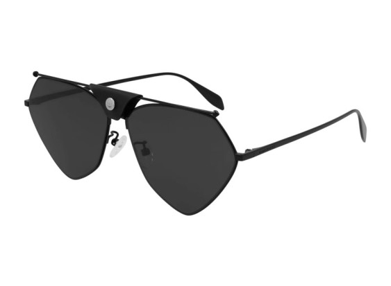 Alexander McQueen AM0317S 001 Shiny Black/Grey