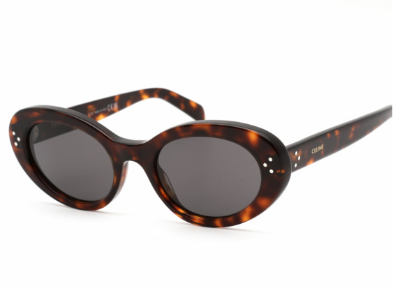 Celine CL40193I 52A Shiny Dark Havana/Dark Grey Smoke
