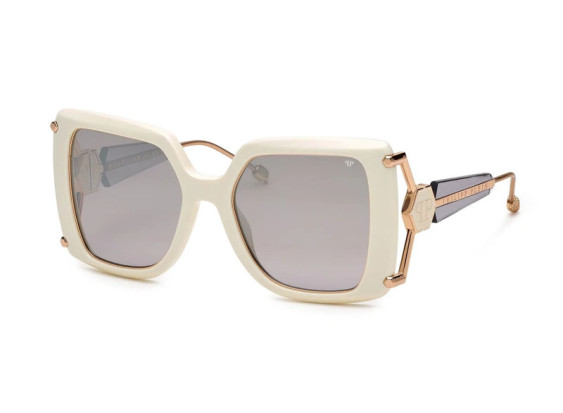 Philipp Plein SPP121S 3GFX Ivory/Gold/Grey Silver Mirror