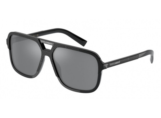 Dolce & Gabbana DG4354 32986G Nero Texture Spigato/Mirror Gunmetal
