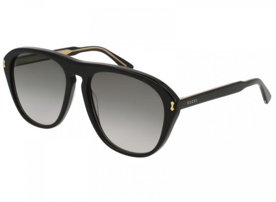 Gucci GG0128S 007 Black/Grey