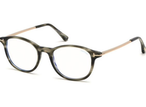 Tom Ford FT5553-B 056 Striped Havana 52mm