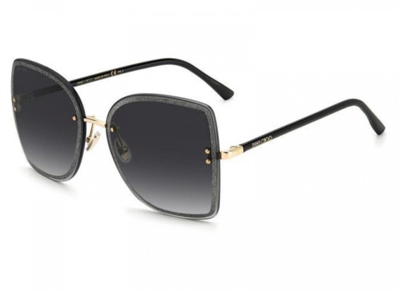 Jimmy Choo LETI/S 02M2 Black/Gold/Grey