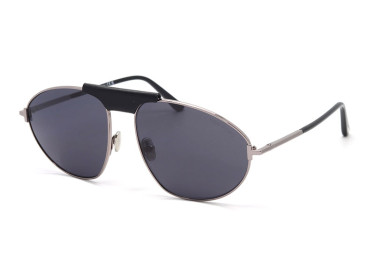Tom Ford FT1095 14A Shiny Light Ruthenium/Smoke