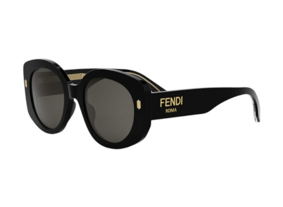 Fendi FE40137F 01A ROMA Shiny Black/Grey