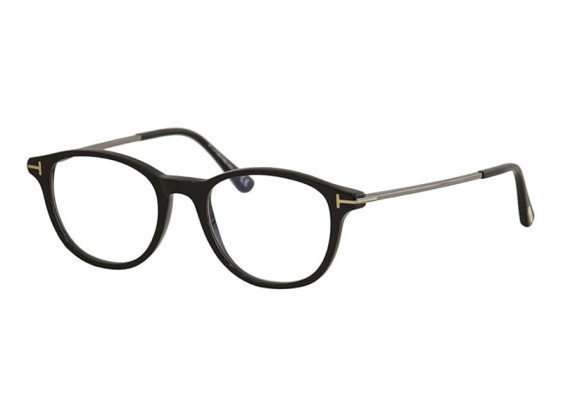 Tom Ford FT5553-B 001 Shiny Black/Shiny Dark Gunmetal 50mm