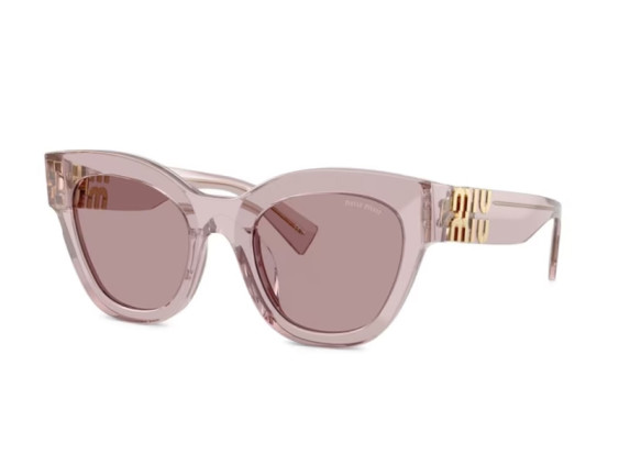 Miu Miu MU01YS 12W20I Transparent Mauve/Light Purple Brown