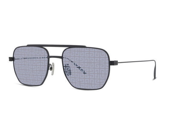 Givenchy GV40041U 02C Matte Black/Grey with Silver Logo Patterned Mirror