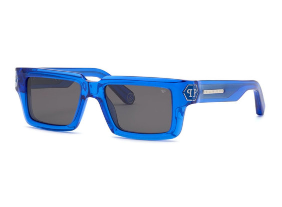 Philipp Plein SPP044M 0AGQ Shiny Transparent Blue/Grey