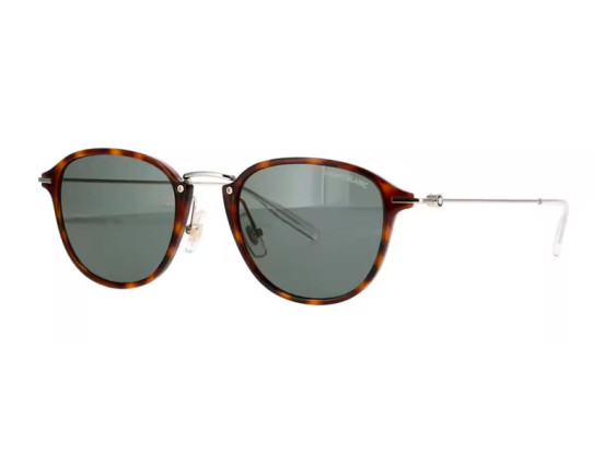 Montblanc MB0155S 002 Havana/Gold/Green
