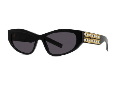 Givenchy GV40078I 01A Shiny Black/Gold with Studs/Grey