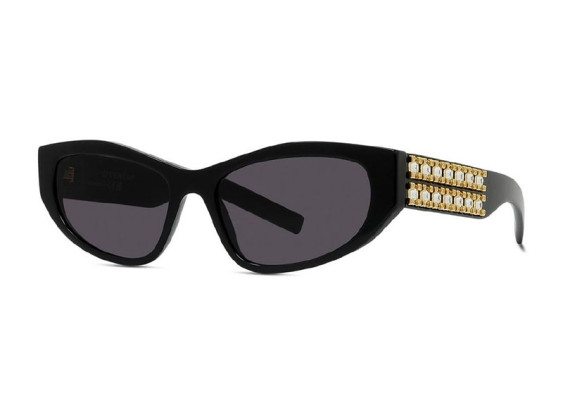 Givenchy GV40078I 01A Shiny Black/Gold with Studs/Grey