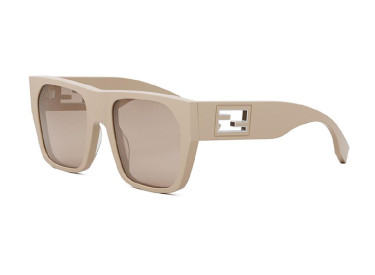 Fendi FE40124I 57E Shiny Transparent Khaki/Brown