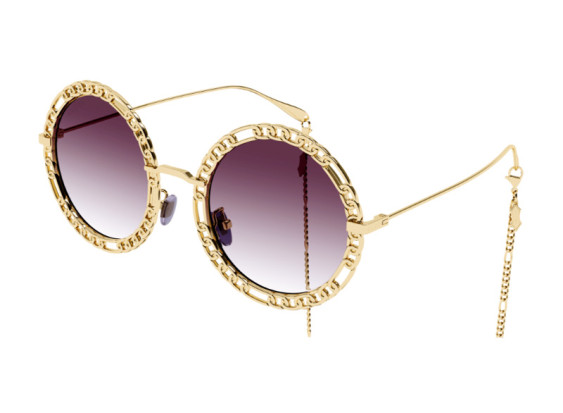 Gucci GG1113S 002 Gold With Chain/Violet Gradient