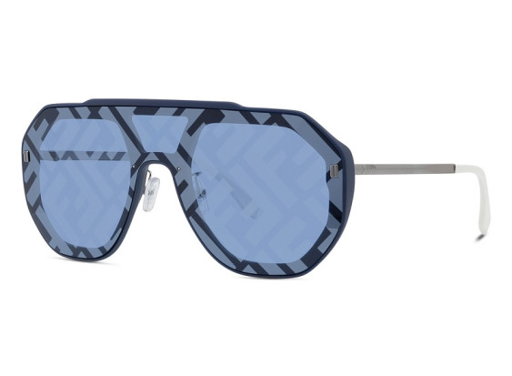 Fendi FE40006U 13X Matte Dark Blue/Blue with Silver FF Pattern