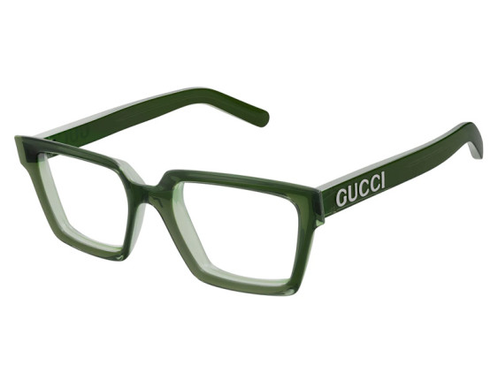 Gucci GG1725O 004 Transparent Dark Green with Light Grey 52mm