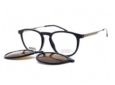 Hugo Boss BOSS 1640/CS 0DTY SP Blue/Ruthenium/Clear with Magnetic Clip-On Bronze Polarized