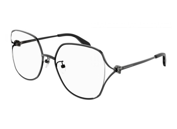 Alexander McQueen AM0368O 001 Shiny Black 54mm