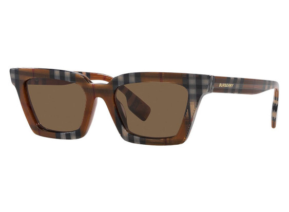 Burberry BE4392U 396673 Check Brown/Dark Brown