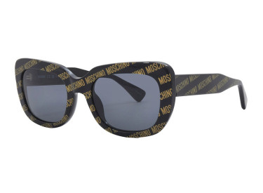 Moschino MOS132/S 07RM IR Black with Brown Logo Pattern/Grey