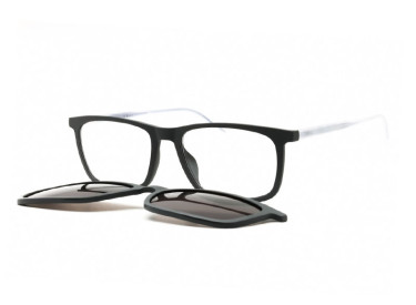 Hugo Boss BOSS 1150/CS 0FRE IR Matte Grey/Clear with Magnetic Clip-On Grey 55mm