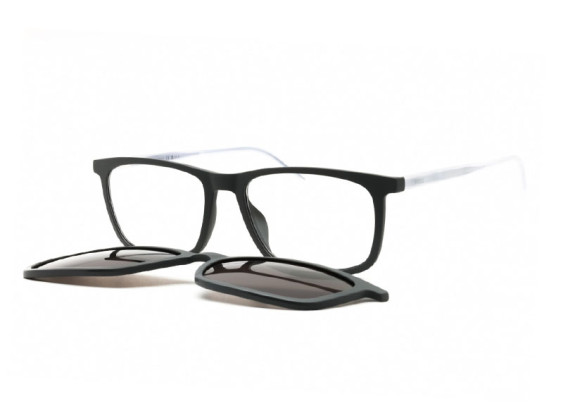 Hugo Boss BOSS 1150/CS 0FRE IR Matte Grey/Clear with Magnetic Clip-On Grey 55mm