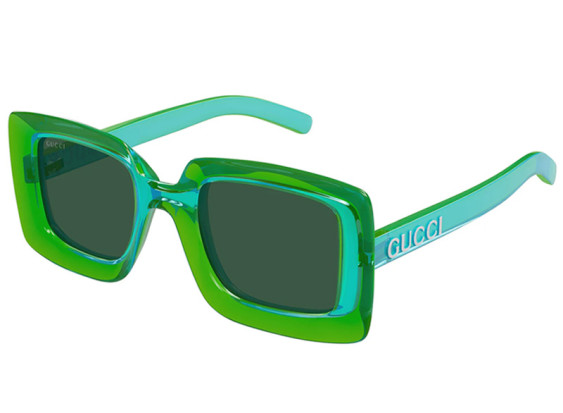 Gucci GG1718S 003 Transparent Green with Lime Yellow/Green