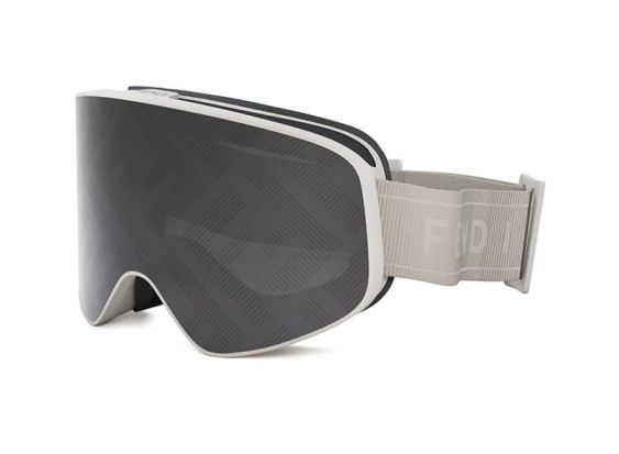 Fendi FE40152U SKI MASK 20C Matte Grey/Grey Pattern with FF Pattern Mirror