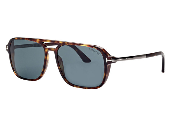 Tom Ford FT0910 52V Classic Dark Havana with Dark Ruthenium/Dark Teal