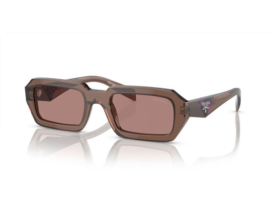 Prada PRA12S 17O60B Brown Transparent/Light Brown