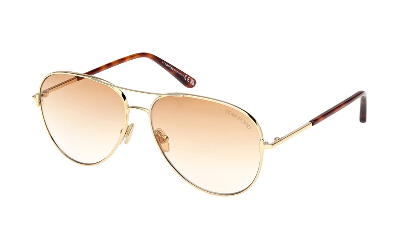 Tom Ford FT0823 30F Shiny Deep Gold/Blonde Havana/Brown Gradient