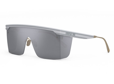 Dior DIORCLUB M1U 51A4 Matte White/Silver Mirrored