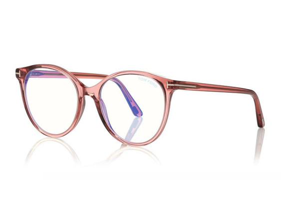 Tom Ford FT5742-B 072 Shiny Transparent Antique Rose 53mm